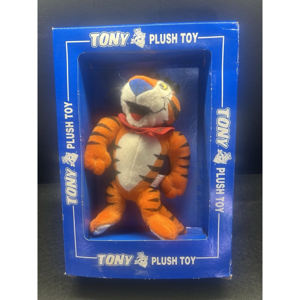 Tony the Tiger 1997 Kellogg Frosted Flakes 8" Plush Toy‎ in Original Box Vintage